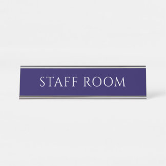 Porte-nom Pour Bureau Elegant Blue Staff Room Name Plate