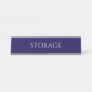 Porte-nom Pour Bureau Elegant Blue Storage Room Name Plate