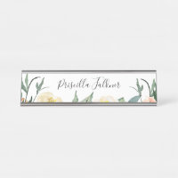 Élégante Pêche Florale Script moderne