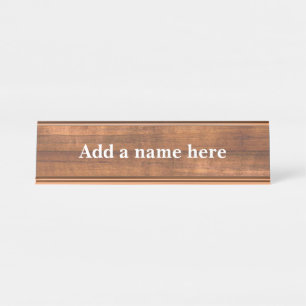 Porte-nom Pour Bureau En bois