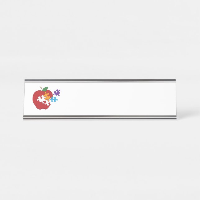 Porte-nom Pour Bureau Enseignant des besoins spéciaux (Devant)