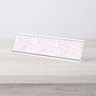 Porte-nom Pour Bureau Ensemble de dossiers abstraits roses pour le burea