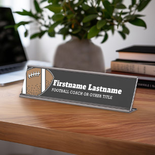 Porte-nom Pour Bureau Entraîneur ou enseignant de joueur de football - D