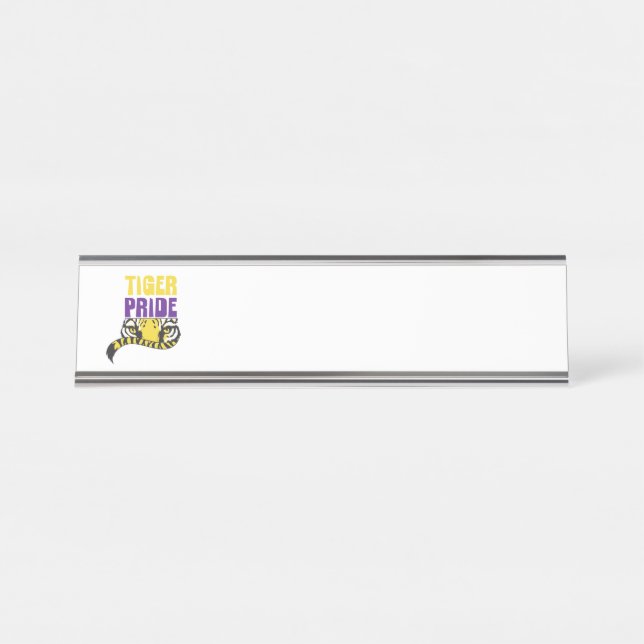 Porte-nom Pour Bureau Fierté de Tiger (Devant)