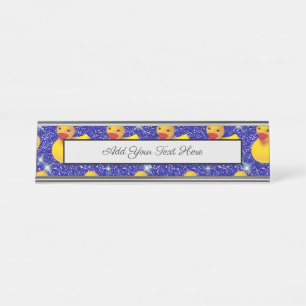 Porte-nom Pour Bureau Funny Rubber Ducks Yellow Duckie Farm Amoureux des