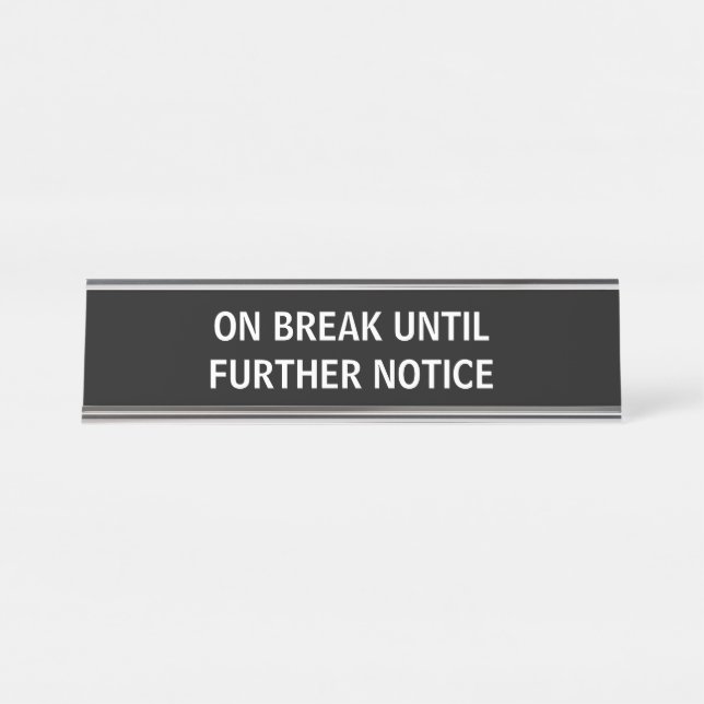Porte-nom Pour Bureau Funny Snarky Sarcastic Quote Workplace Co-Worker (Devant)