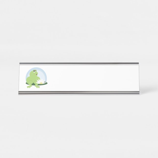 Porte-nom Pour Bureau Grenouille mûre (Devant)