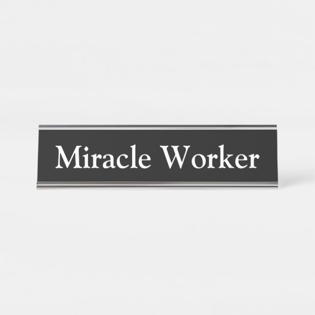 Porte-nom Pour Bureau Guérisseur, (Devant)