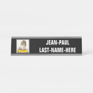Porte-nom Pour Bureau Image et nom faits sur commande de portrait, sur