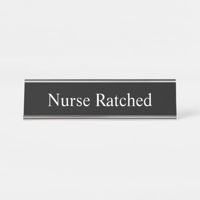 Porte-nom Pour Bureau Infirmière Ratched, (Devant)