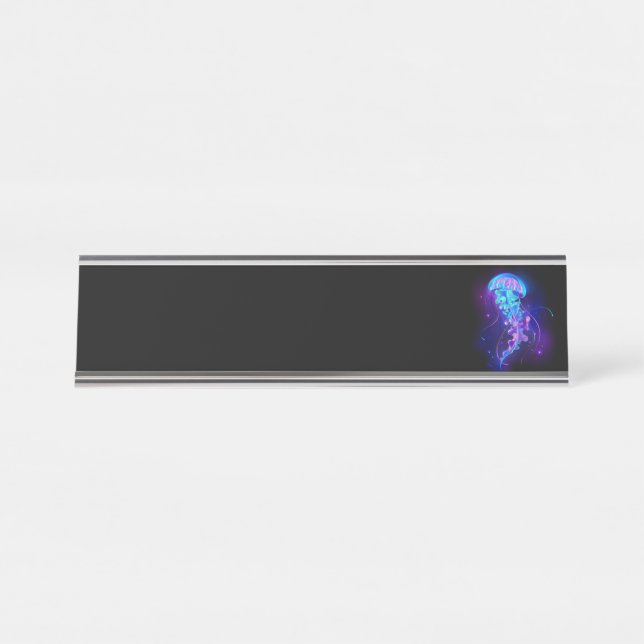 Porte-nom Pour Bureau Jellyfish éclatante couleur (Devant)