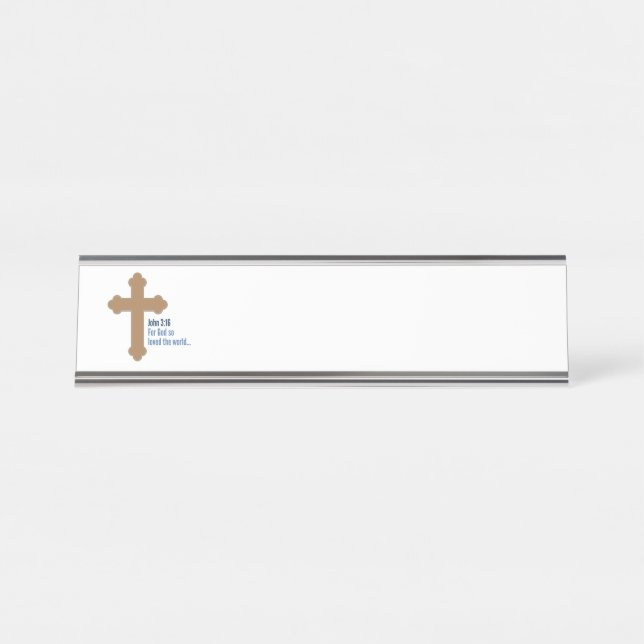 Porte-nom Pour Bureau John 3:16 (Devant)