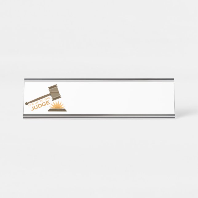 Porte-nom Pour Bureau Jusqu'Au Juge (Devant)