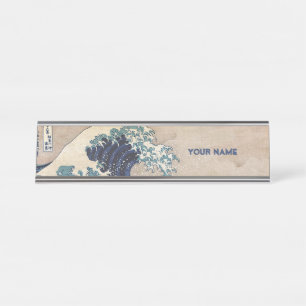 Porte-nom Pour Bureau La Grande Vague au large de Kanagawa