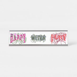 Porte-nom Pour Bureau La peur x 3