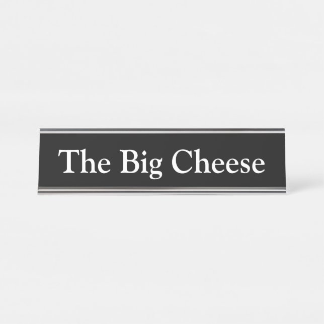Porte-nom Pour Bureau Le grand fromage, (Devant)