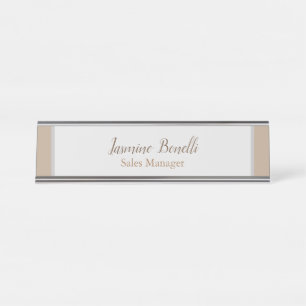 Porte-nom Pour Bureau Les couleurs pastel minimalistes professionnels mo