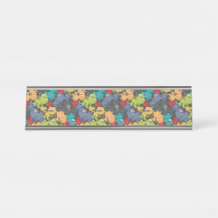 Porte-nom Pour Bureau Little cute funny monsters
