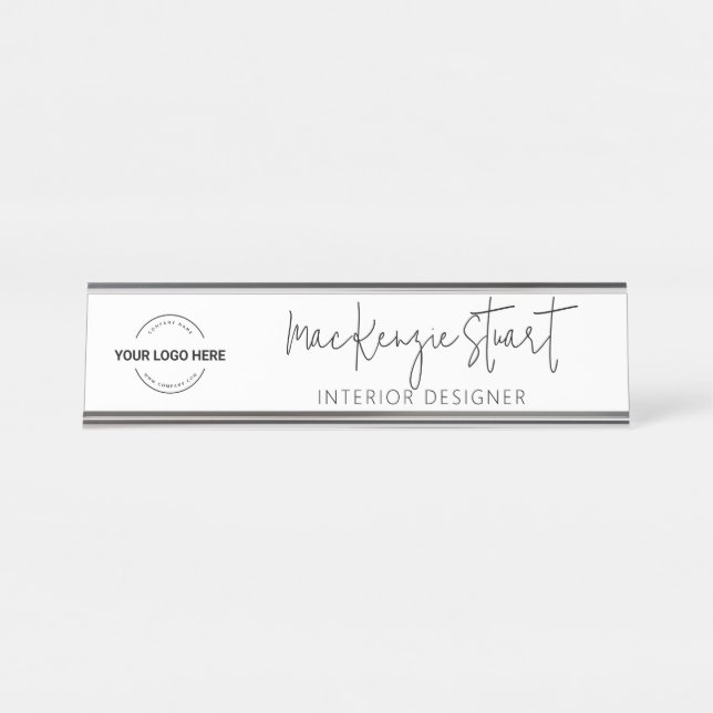 Porte-nom Pour Bureau Logo Personnalisé Professionnel Professionnel Mini (Devant)