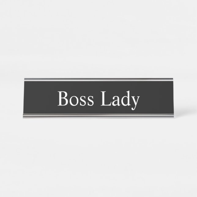 Porte-nom Pour Bureau Madame de patron, (Devant)
