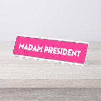 Madame la Présidente, typographie moderne et audac