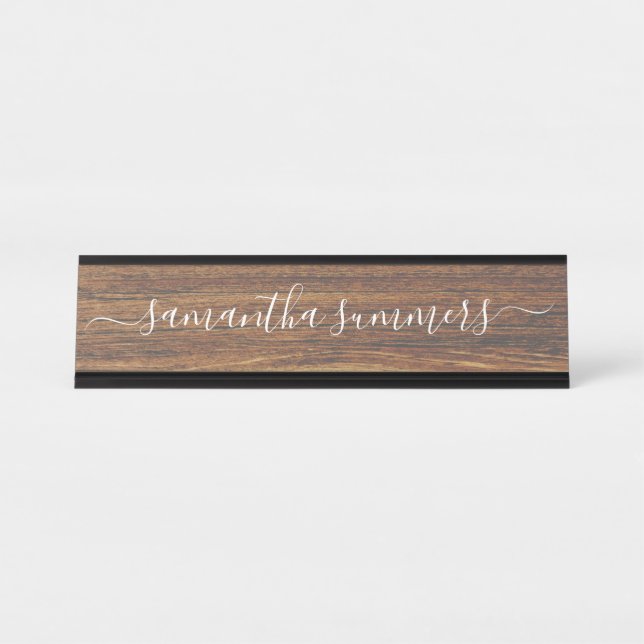 Porte-nom Pour Bureau manuscrit personnalisé (Devant)
