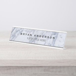 Porte-nom Pour Bureau Marbre