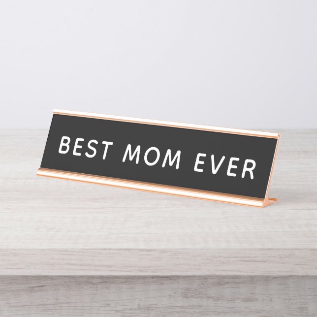 Porte-nom Pour Bureau Meilleure maman jamais (Devant)