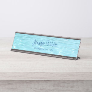 Porte-nom Pour Bureau Modèle aquatique moderne et élégant à la mode