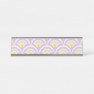 Porte-nom Pour Bureau Motif de coquille de couleur pastel