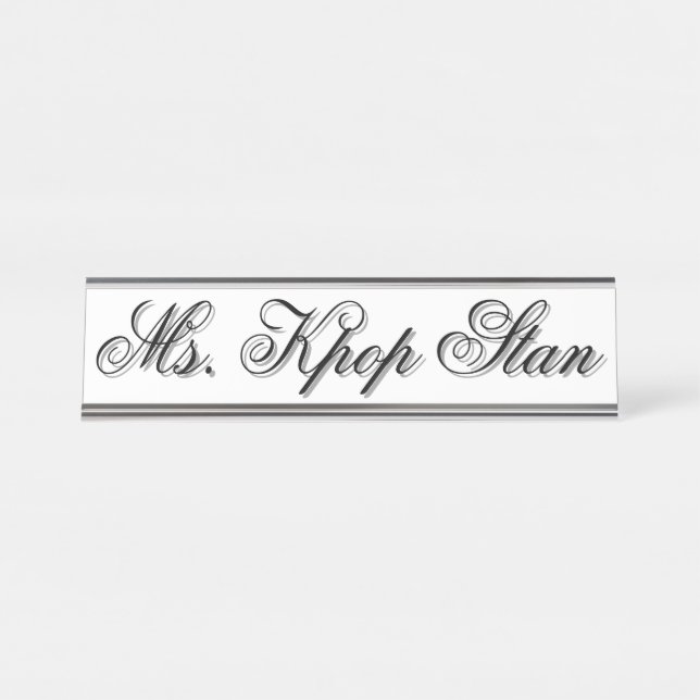 Porte-nom Pour Bureau MS. Kpop Stan (Devant)