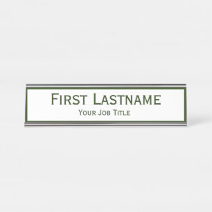 Porte-nom Pour Bureau Nom fait sur commande vert de Forrest de chasseur