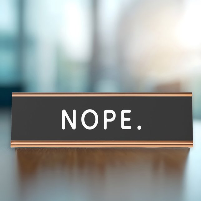 Porte-nom Pour Bureau Non (Créateur téléchargé)