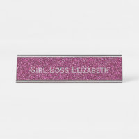 Parties scintillant rose personnalisée & Boss fill