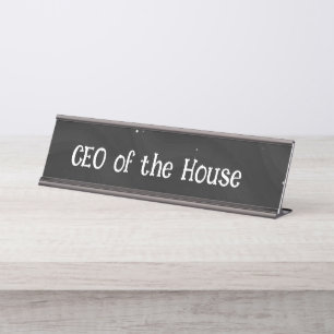 Porte-nom Pour Bureau PDG de House Desk Name Plate - Cadeau pour maman