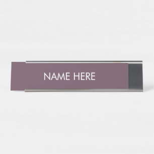 Porte-nom Pour Bureau personnaliser, modifier le nom texte eggplant viol