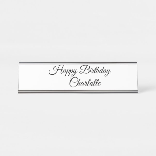 PORTE-NOM POUR BUREAU PETIT ANNIVERSAIRE DE CUTIE (Devant)