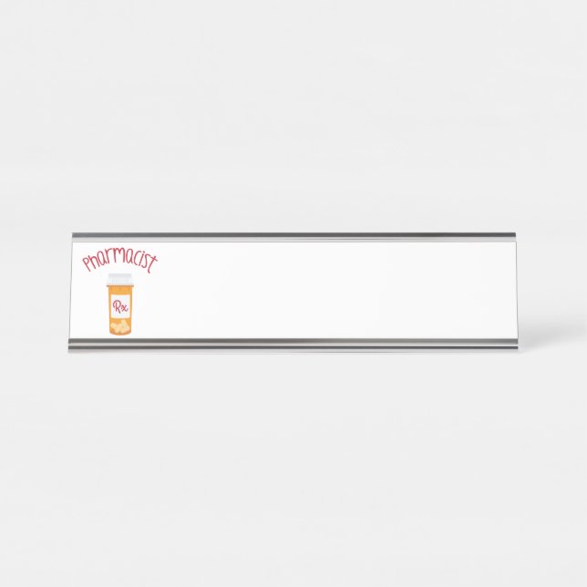 Porte-nom Pour Bureau  Pharmacien (Devant)
