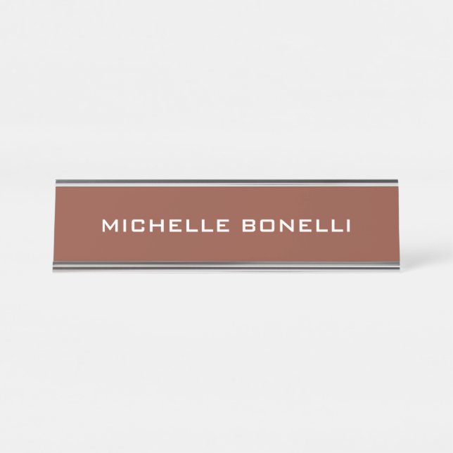 Porte-nom Pour Bureau Plat minimaliste moderne personnel (Devant)
