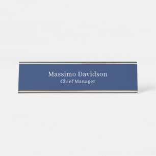 Porte-nom Pour Bureau Police de caractères Serif simple minimaliste mode