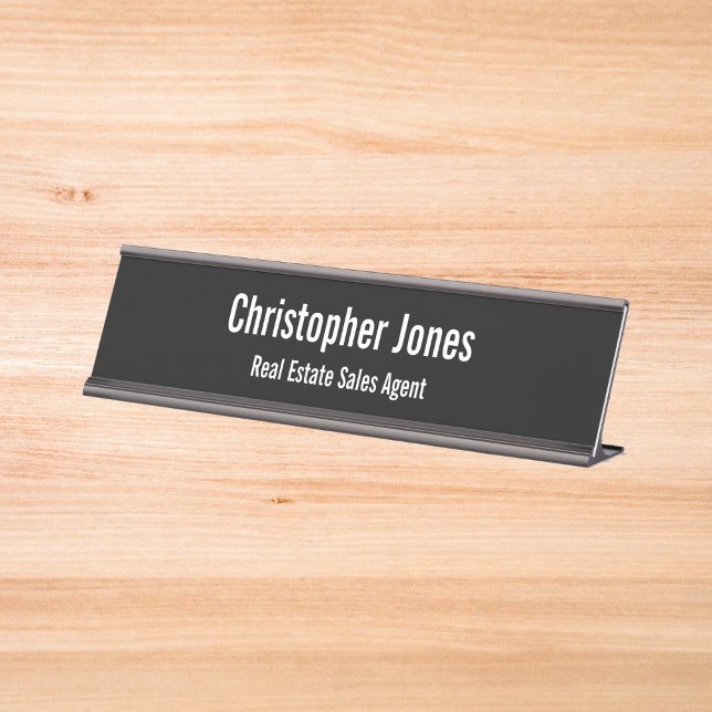 Porte-nom Pour Bureau Professionnel Élégant Simple Office Titre exécutif (Professional Elegant Simple Office Executive Title Desk Name Plate)