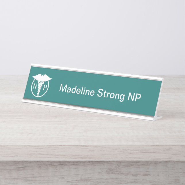 Porte-nom Pour Bureau Professionnel Médicale de praticienne d'infirmière (Devant)