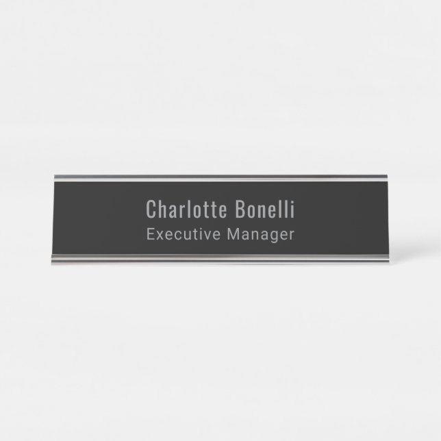 Porte-nom Pour Bureau Professionnel Minimaliste Moderne Simple  (Devant)