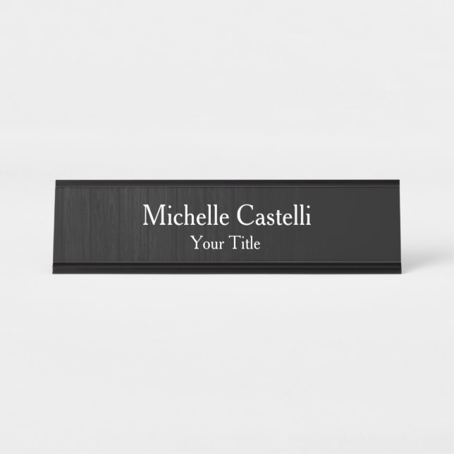 Porte-nom Pour Bureau Professionnel minimaliste moderne unique (Devant)