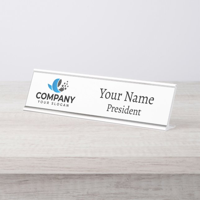 Porte-nom Pour Bureau Promotion de l'entreprise personnalisée (Devant)