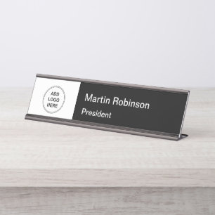 Porte-nom Pour Bureau Propriétaire du logo de l'entreprise