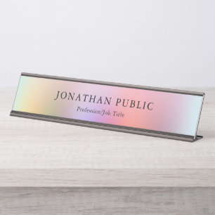 Porte-nom Pour Bureau Rouge bleu violet vert jaune Modèle coloré