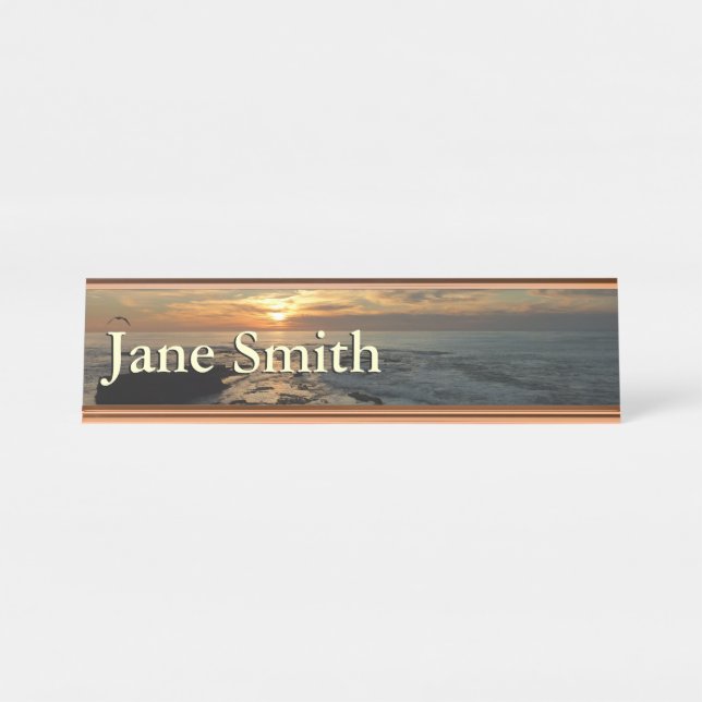 Porte-nom Pour Bureau San Diego Sunset (Devant)