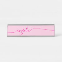 Signature de verre rose chaud