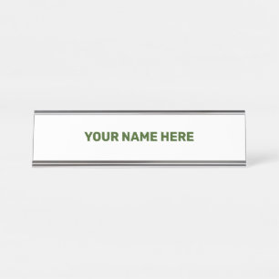 PORTE-NOM POUR BUREAU SIGNE DE PORTE SIMPLE DE STYLE DE TEXTE MINIMAL